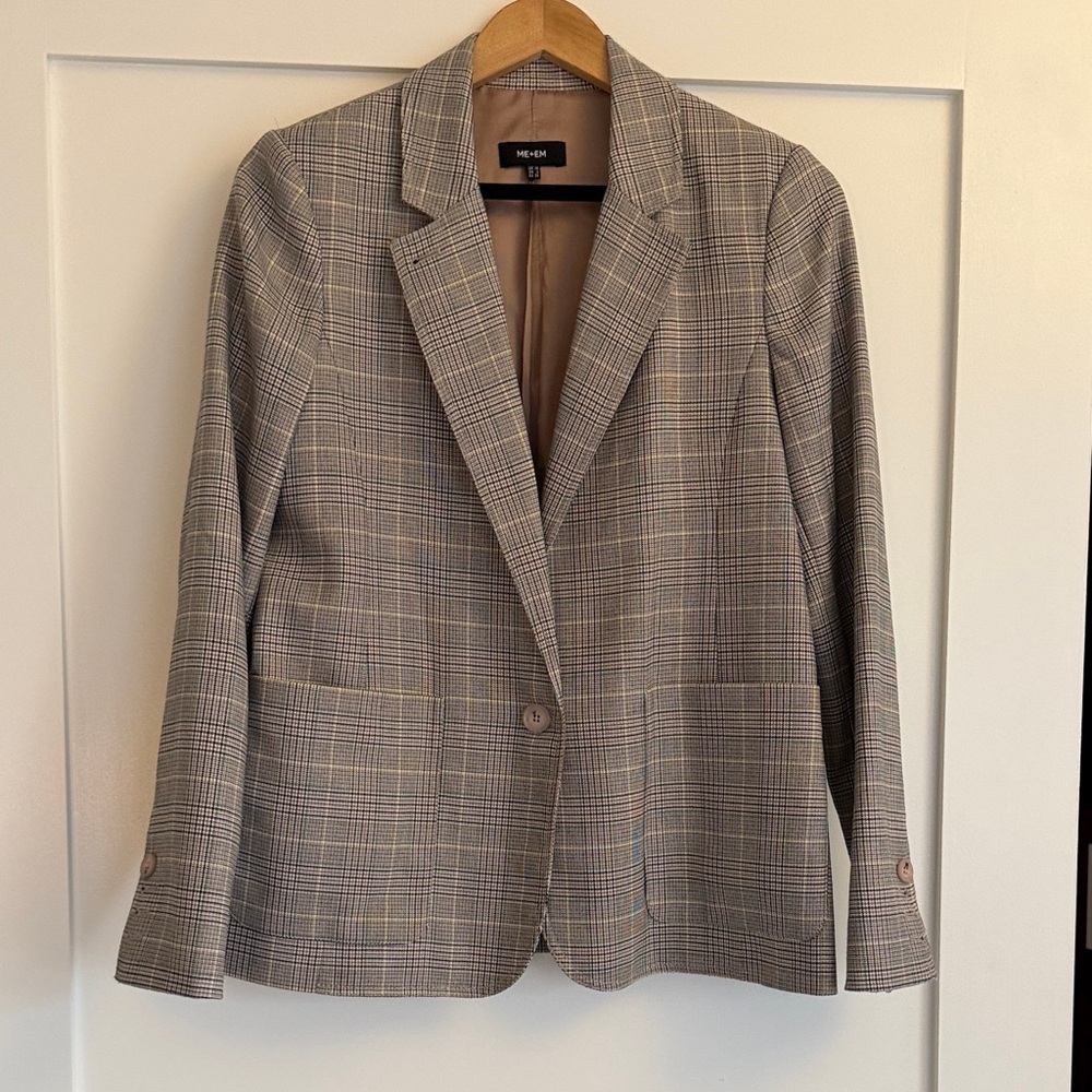 ME+EM Plaid Blazer